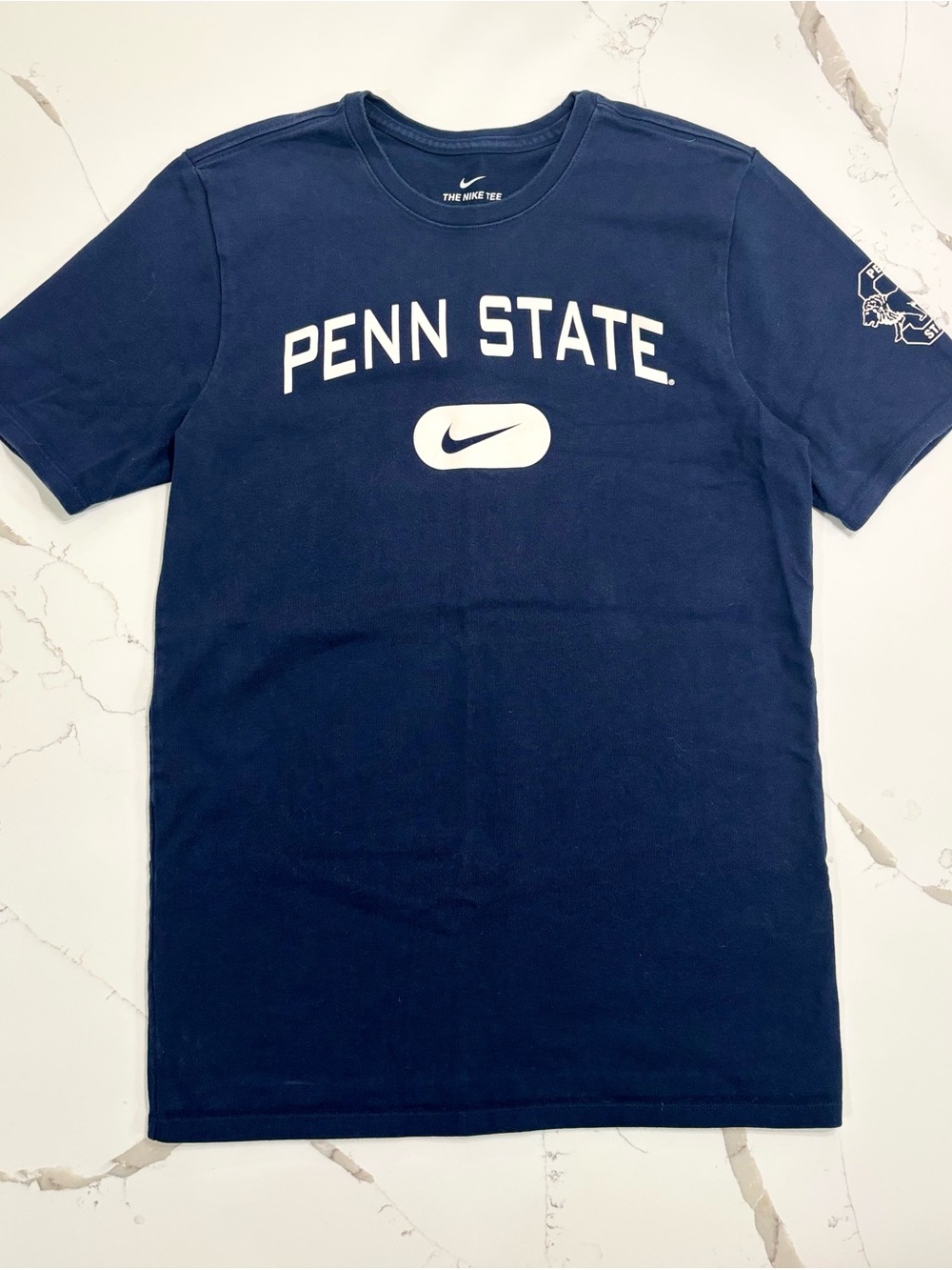 Nike Penn State Navy Logo Short-Sleeve Tee 100% Cotton